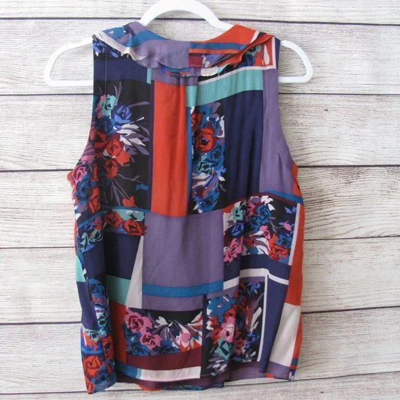 Anthropologie Maeve Patchwork Anderson Sleeveless Top - Picture 3 of 9